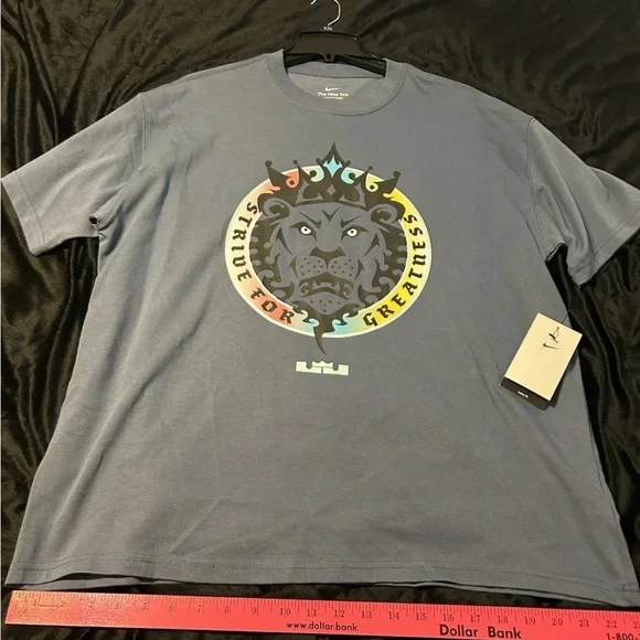 Nike LeBron Max90 Basketball Men's DRI-FIT  T-Shirt - Sz Large LOOSE FIT NWT - Picture 4 of 9